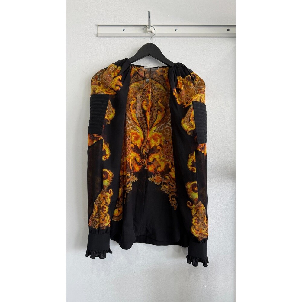 Givenchy FW13 Riccardo Tisci Silk Flame Paisley Blouse Top IT 40 / US 4 Archive